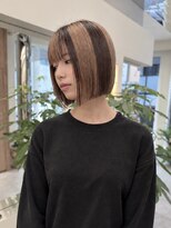 ダーツサンジョウ(DARTS sanjyo)&nbsp;縮毛矯正毛×ケアブリーチのデザインボブ