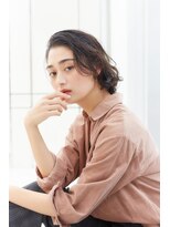 ミチオ ノザワ ヘアサロン ギンザ(Michio Nozawa HAIR SALON Ginza)&nbsp;オイルのみでOK　ちょいモードなアップバングスタイル