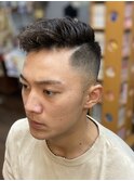 サイドパートパーマフェードスタイル