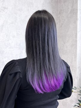 デミヘアー(Demi hair) インナーカラー×ストレートヘア