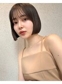 【清水豊】ミニボブ ボブ 暗髪ボブ シースルーバング