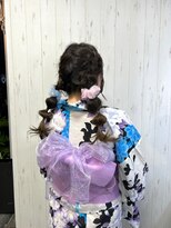 ヘアー リードレス(hair Re:dress)&nbsp;愛され・モテオニヨンツインテール黒髪暗髪和装ティーンズセット