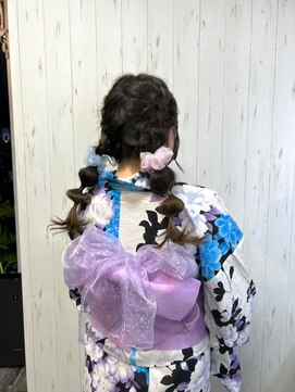 ヘアー リードレス(hair Re:dress) 愛され・モテオニヨンツインテール黒髪暗髪和装ティーンズセット