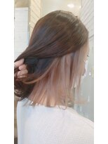 ヘアアートヒサ(HAIR ART hisa)&nbsp;「RYOKO」 30代～40代 こなれボブ×インナーミルクティー