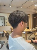 ハイライト/韓国ヘア/ハンサムショート/センターパート