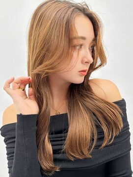 ラフィス ヘアー スワッグ 枚方店(La fith hair swag) 【La fith】キャラメルベージュ×ゆるふわロング