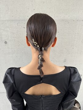 アチーブ ヘア デザイン(achieve hair design) お呼ばれ成人式ヘア前撮りスッキリアップヘアお呼ばれヘアセット