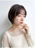 大人ショートボブひし形丸み丸顔絶壁レイヤーボブK20241012
