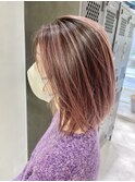 【Feria渋谷】ピンクバレイヤージュ/くすみピンク