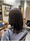 韓国風レイヤー×ミディアム×ラベンダーアッシュ×ダメージ抑制