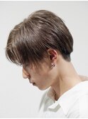 無造作束感マッシュ×グレージュ