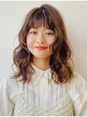 パーマ レイヤー ニュアンスパーマ ウエーブパーマ 顔まわり