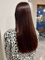 シャルムバイルーチェココ(CHARME by Lu'ce coco) ディープルージュストレートロングアプリコットオレンジ