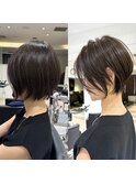 30代40代50代絶壁解消ひし形小顔前下がり大人ショートボブNAYU