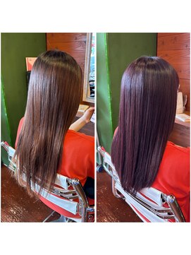 ピールアーク(peal ark) 秋◎ワインレッド×ブリーチなし暖色艶カラー