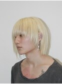 ＊ハッシュカットグレージュデザインカラーツートンカラー