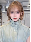 《Agu hair》耳掛けショートボブ×numberA.ケアオイルスリーク