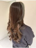 カーキベージュ フェイスフレーミングハイライト【20代/30代】