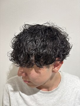 アンド グラフ(& Graph.) 無造作ニュアンスツーブロックマッシュパーマ