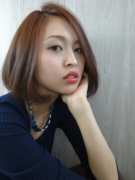 アドラーブル 松崎店(adorable) 【adorable】大人ツヤ感☆ひし前下がりシンプルボブ