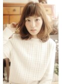 【アッシュミラベルミルクティ】ショートバングの大人ふわロブ