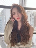 【Zina 梅田】 センターパートベージュカラーロング