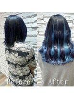あるじゃんすー 横浜店&nbsp;スカイブルー#シールエクステ#ラフウェーブ#伸ばしかけヘア#横浜