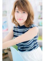 ミック 日暮里店(miq)&nbsp;ふわくしゅルーズ感ことりベージュ外国人風ふわミディc1