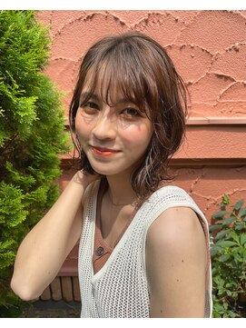 リベルタ(liberta) 切りっぱなしボブ×ラフウェーブ[liberta/植松