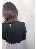 モルニ(MORNI)&nbsp;ラベンダーカラー_マロンベージュ Aラインボブ かきあげ