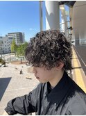 波巻きスパイラルパーマツイストスパイラルパーマメンズウルフ