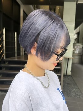 ロンド レア 天神大名店(Lond Le’a) ダブルカラーミルクティーベージュカラーケアブリーチ韓国ボブ