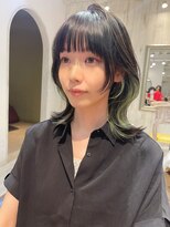 レイラバイアフロート 吉祥寺(Lila by afloat)&nbsp;インナーグレージュ／レイヤーカット／ウルフカット/グリーン