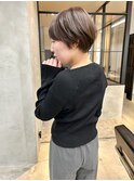 襟足すっきり束感ショートボブ◎