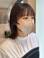 ミズチャーム(Ms.CHARM) 外ハネミディ/ココアブラウン