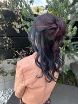 モアナ 逗子(MOANA)&nbsp;ユニコーンカラー♪おだんごハーフアップアレンジ☆