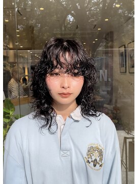 シアン 矢場町店(CYAN.) ウルフレイヤー×ウルフパーマ×黒髪パーマ