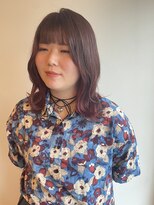 ツイギー 宮西店(TWiGGY) 波巻きミディアム×レッド系カラー