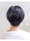 マッシュショート#黒髪#耳掛けショート#くびれショート#ボブ