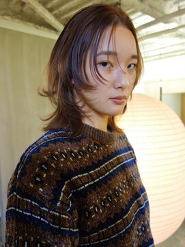 カシェ ナカザキ(CACHE NAKAZAKI) ブラウンカラー/レイヤーカット/顔まわりカット