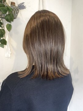 髪質改善ヘアエステサロン スロウ(SLOW by opsia) シークレットハイライト×オリーブベージュ