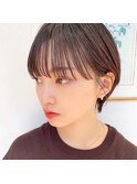 マッシュショート　マッシュ　大人ショート　ブルーカラー