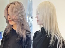 -White color-ホワイト系*最上級高発色のハイトーンカラー[竪町/金沢駅/ブリーチ/ダブルカラー/ボブ/韓国]