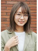 大人可愛い結べるボブ外ハネボブレイヤーボブマロンベージュ