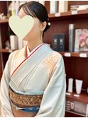 訪問着着付け×カチモリタイトシニョン