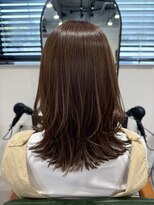 シャルムバイルーチェココ(CHARME by Lu'ce coco) チェリーブラウンシアーグレージュ×外ハネミディ