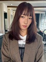 エイチ(H)&nbsp;xカット//ホワイトグレージュ/レイヤーカット/チェリーブラウン