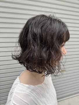 サル(saru) #ボブ × #パーマ