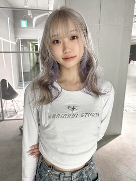 キオク(KIOX) シルバーとラベンダーインナーカラー