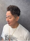 ホワイトメッシュ/ツイスト/ツイスパ/パーマ/メンズ/眉毛